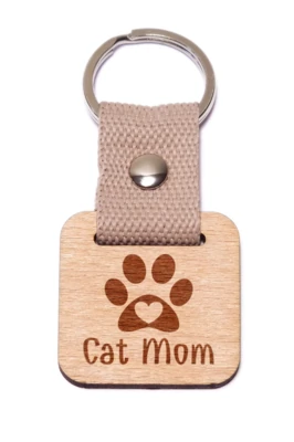 Cat Mom fa kulcstartó (2)