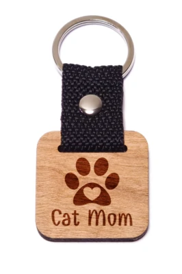 Cat Mom fa kulcstartó (2)
