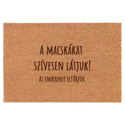 A macskákat szívesen látjuk! lábtörlő